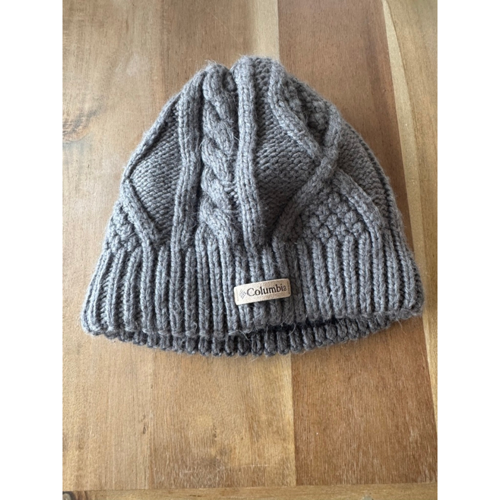 Columbia Gray Cable Knit Beanie Women's One Size